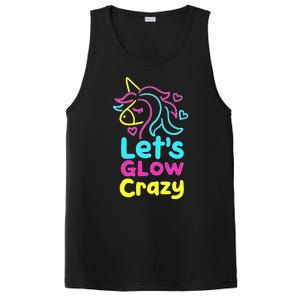 Neon Unicorn Lets Glow Crazy Retro 80s Group Party Squad PosiCharge Competitor Tank