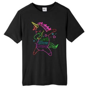 Neon Unicorn Let's Glow Crazy Retro 80s Group Party Squad Tall Fusion ChromaSoft Performance T-Shirt