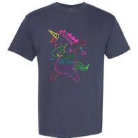 Neon Unicorn Let's Glow Crazy Retro 80s Group Party Squad Garment-Dyed Heavyweight T-Shirt