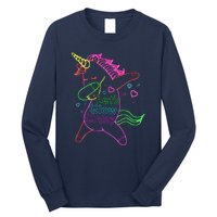 Neon Unicorn Let's Glow Crazy Retro 80s Group Party Squad Long Sleeve Shirt