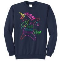 Neon Unicorn Let's Glow Crazy Retro 80s Group Party Squad Sweatshirt