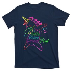 Neon Unicorn Let's Glow Crazy Retro 80s Group Party Squad T-Shirt