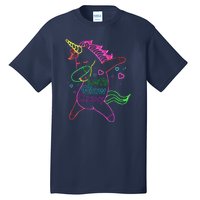 Neon Unicorn Let's Glow Crazy Retro 80s Group Party Squad Tall T-Shirt