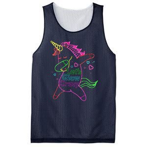 Neon Unicorn Let's Glow Crazy Retro 80s Group Party Squad Mesh Reversible Basketball Jersey Tank