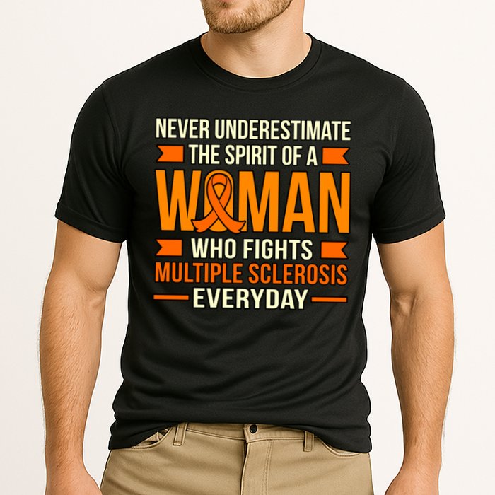 Never Underestimate Multiple Sclerosis Awareness Graphic Gift Cooling Performance Crew T-Shirt