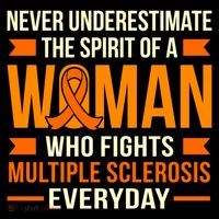 Never Underestimate Multiple Sclerosis Awareness Graphic Gift Flatbill Hat
