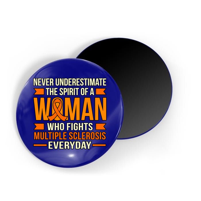 Never Underestimate Multiple Sclerosis Awareness Graphic Gift Magnet