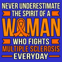 Never Underestimate Multiple Sclerosis Awareness Graphic Gift Magnet
