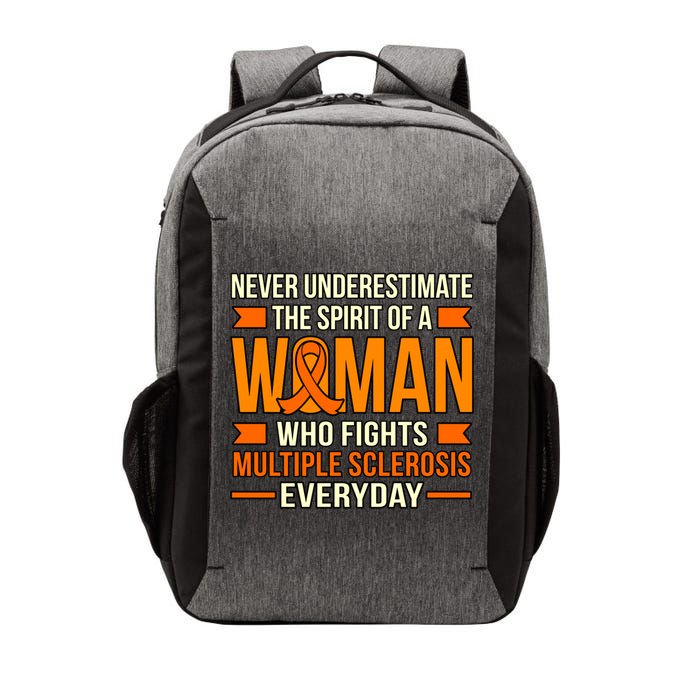 Never Underestimate Multiple Sclerosis Awareness Graphic Gift Vector Backpack