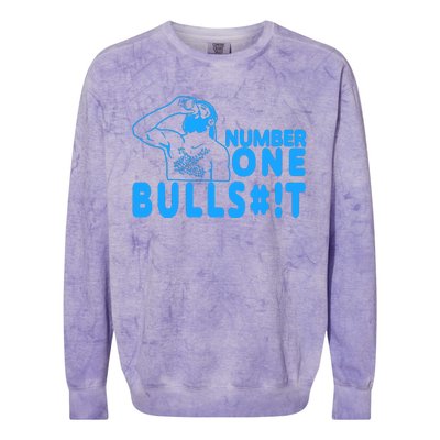 Number One Bullshit Colorblast Crewneck Sweatshirt