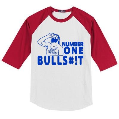 Number One Bullshit Kids Colorblock Raglan Jersey