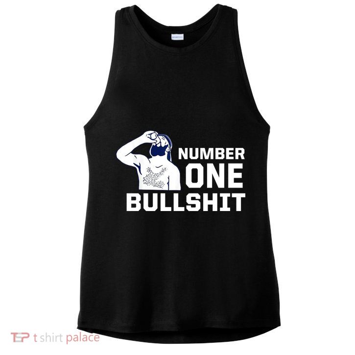 Number One Bullshit Funny Ladies PosiCharge Tri-Blend Wicking Tank