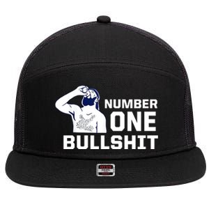 Number One Bullshit Funny 7 Panel Mesh Trucker Snapback Hat