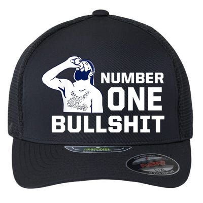 Number One Bullshit Funny Flexfit Unipanel Trucker Cap