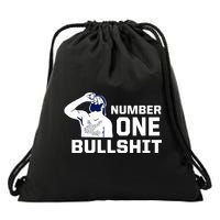 Number One Bullshit Funny Drawstring Bag