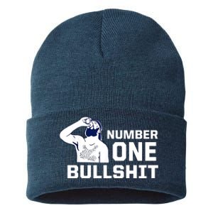 Number One Bullshit Funny Sustainable Knit Beanie