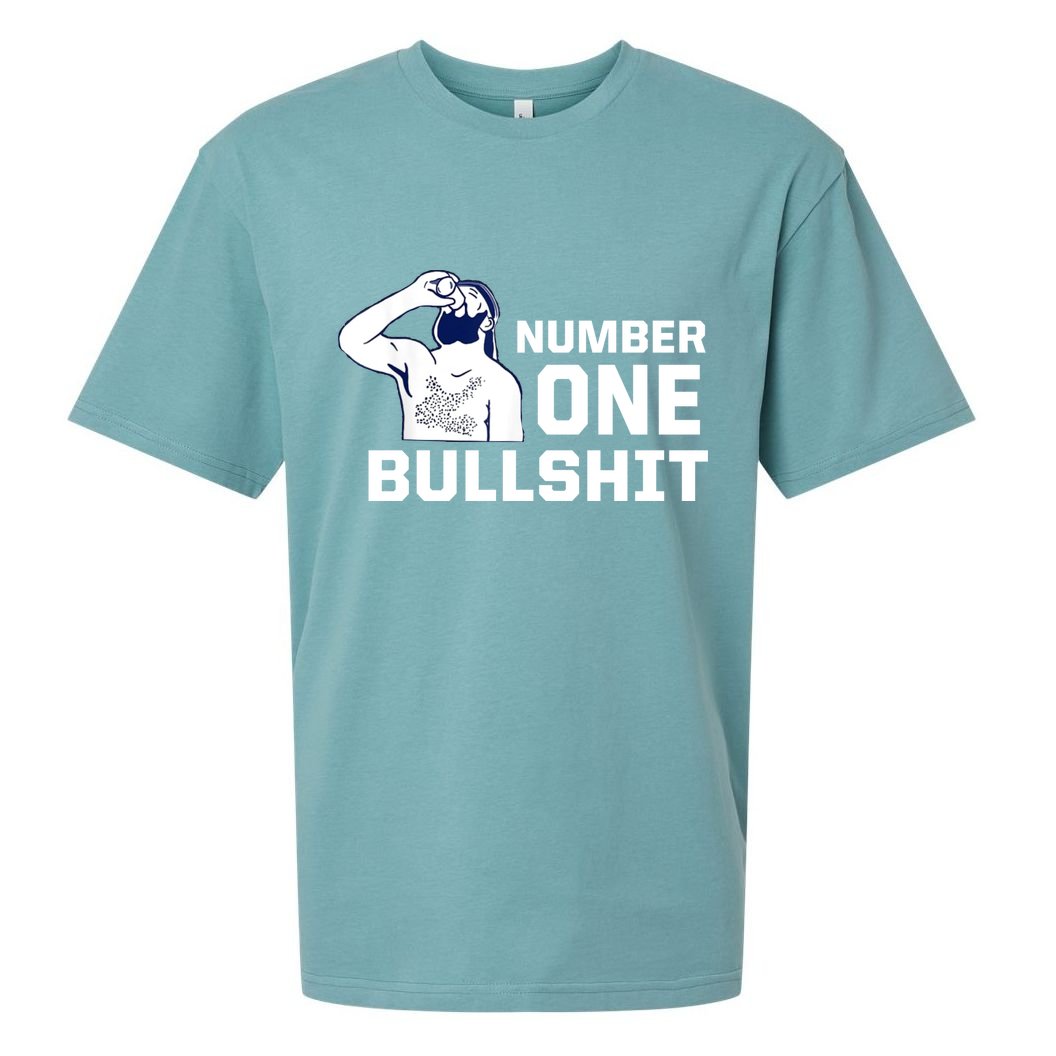 Number One Bullshit Funny Sueded Cloud Jersey T-Shirt