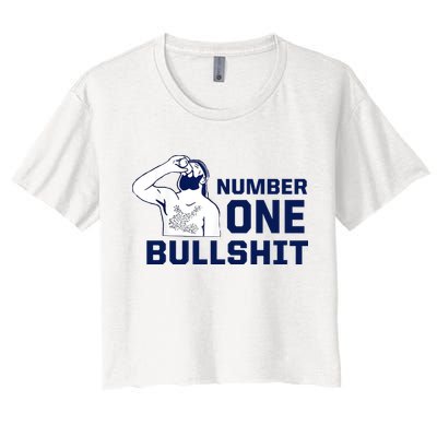 Number One Bullshit Funny Crop Top