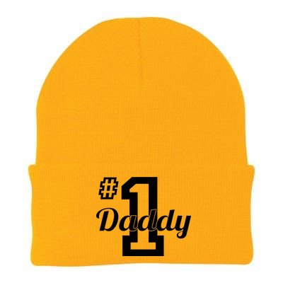 Number One Dad Knit Cap Winter Beanie