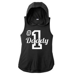 Number One Dad Ladies PosiCharge Tri-Blend Wicking Draft Hoodie Tank