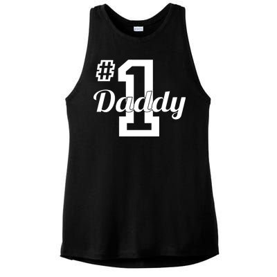 Number One Dad Ladies PosiCharge Tri-Blend Wicking Tank