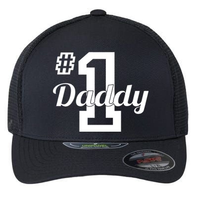 Number One Dad Flexfit Unipanel Trucker Cap