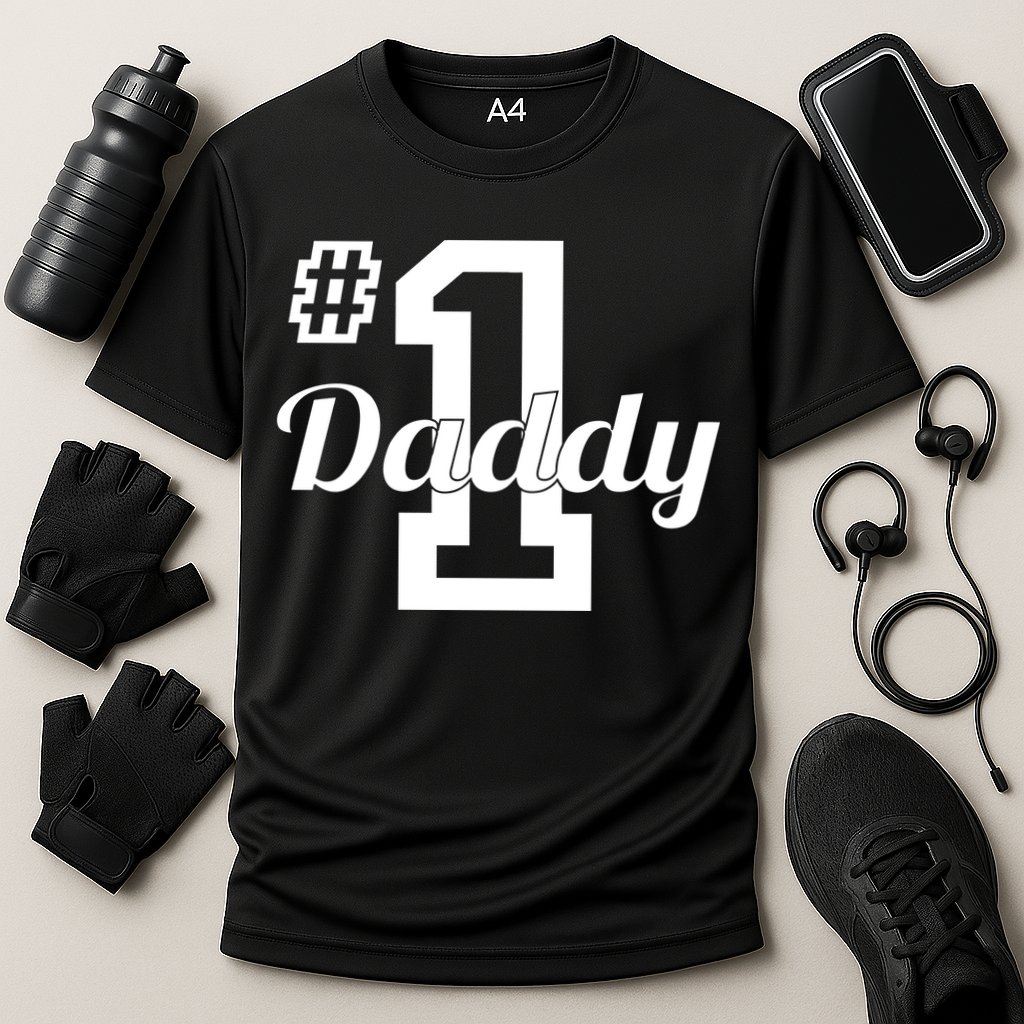 Number One Dad Performance Shirt