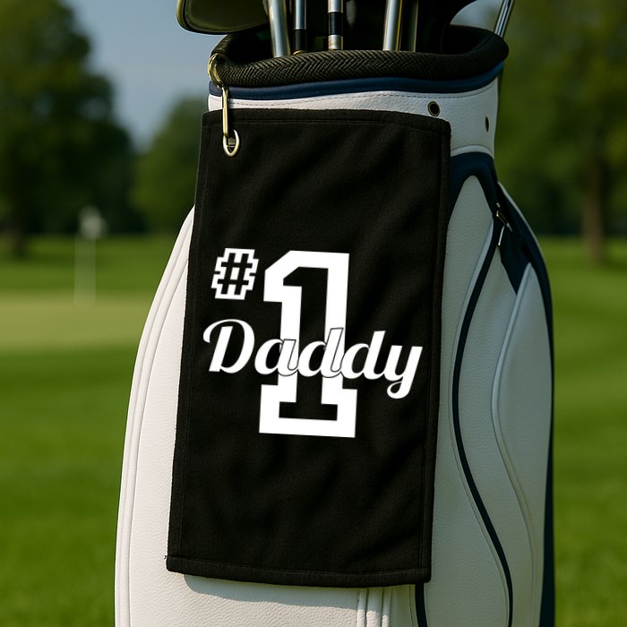 Number One Dad Golf Towel