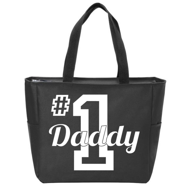 Number One Dad Zip Tote Bag