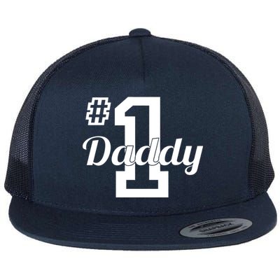 Number One Dad Flat Bill Trucker Hat