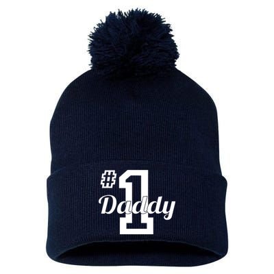 Number One Dad Pom Pom 12in Knit Beanie