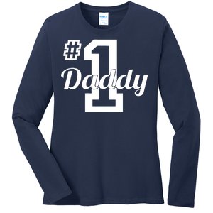 Number One Dad Ladies Long Sleeve Shirt