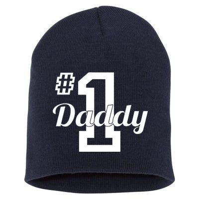 Number One Dad Short Acrylic Beanie