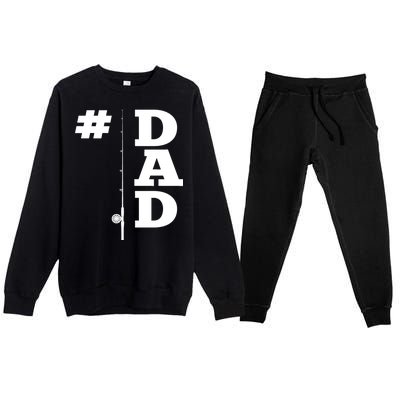 Number One Fishing Dad  Premium Crewneck Sweatsuit Set