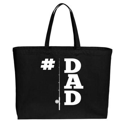 Number One Fishing Dad  Cotton Canvas Jumbo Tote