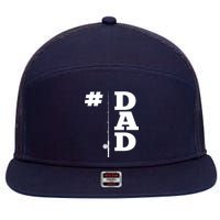Number One Fishing Dad  7 Panel Mesh Trucker Snapback Hat