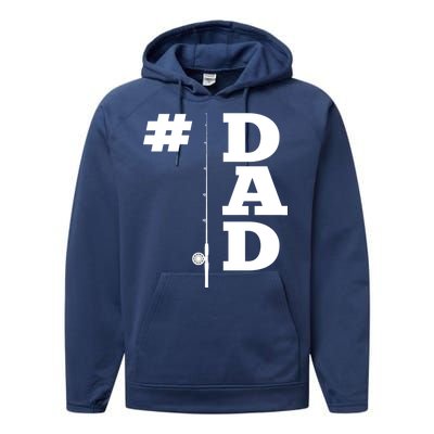 Number One Fishing Dad  Performance Fleece Hoodie