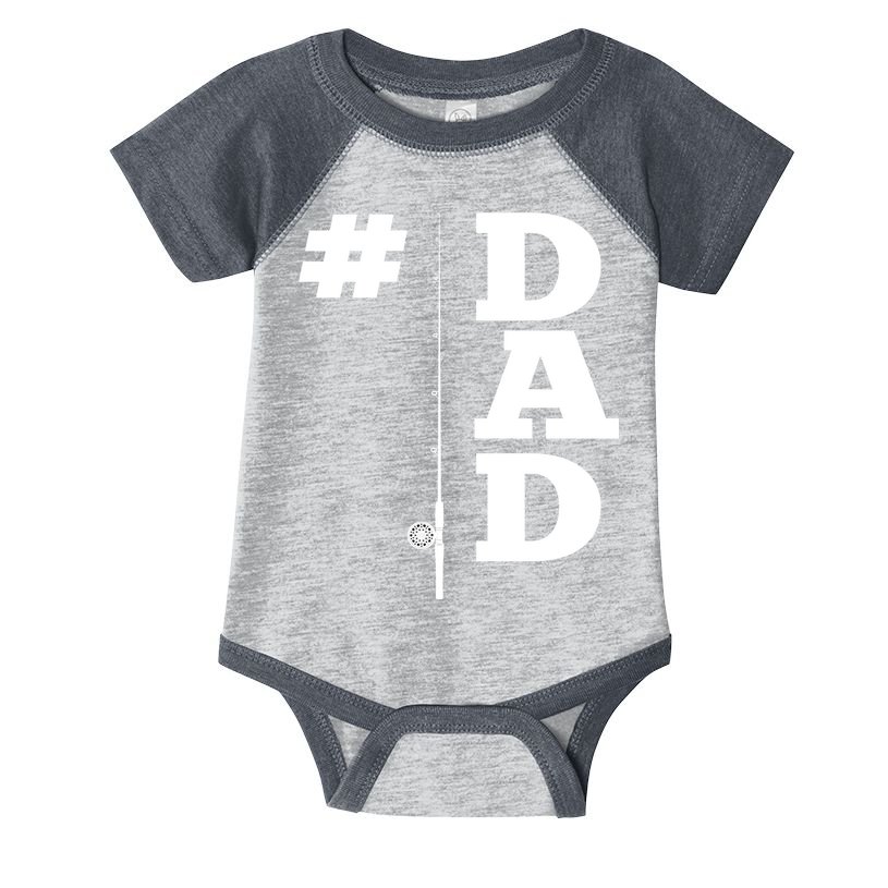 Number One Fishing Dad  Infant Baby Jersey Bodysuit