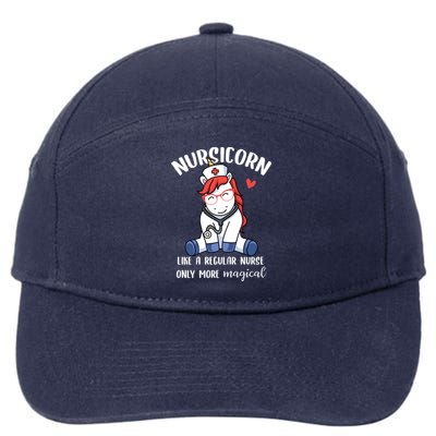 Nursicorn Unicorn Nurse Nursing Magical Rn Gift 7-Panel Snapback Hat