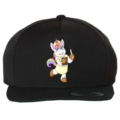 Nurse Unicorn Nursicorn Funny Gift Cool Gift Wool Snapback Cap