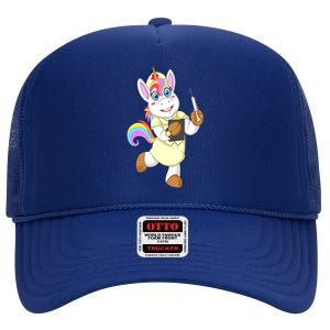 Nurse Unicorn Nursicorn Funny Gift Cool Gift High Crown Mesh Back Trucker Hat