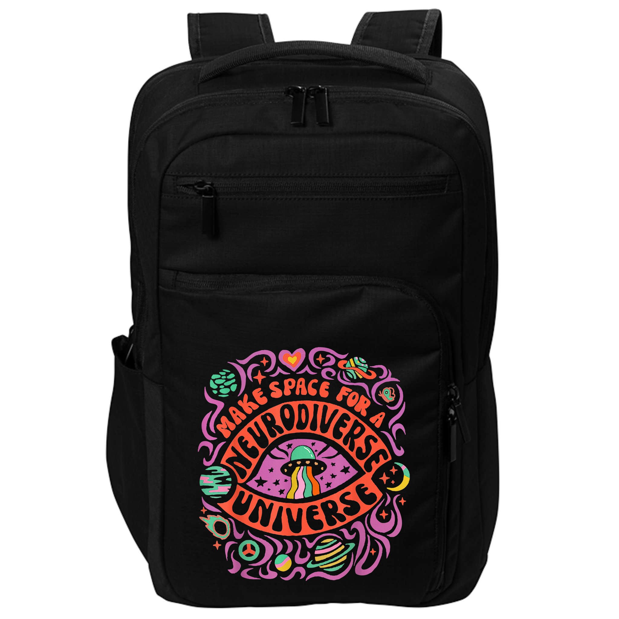 Neurodiverse Universe Neurodiversity Adhd Autism Awareness Impact Tech Backpack