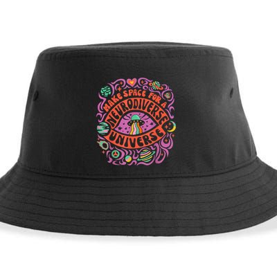 Neurodiverse Universe Neurodiversity Adhd Autism Awareness Sustainable Bucket Hat