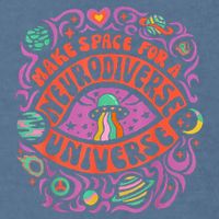 Neurodiverse Universe Neurodiversity Adhd Autism Awareness Garment-Dyed Sweatshirt