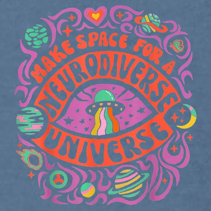 Neurodiverse Universe Neurodiversity Adhd Autism Awareness Garment-Dyed Sweatshirt