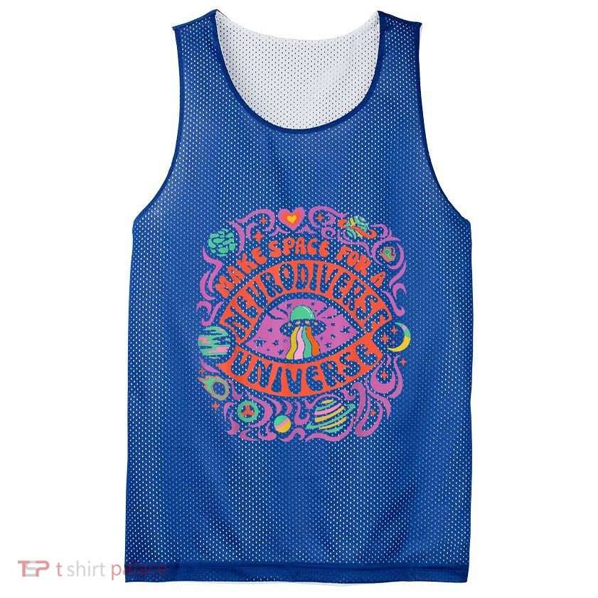 Neurodiverse Universe Neurodiversity Adhd Autism Awareness Mesh Reversible Basketball Jersey Tank