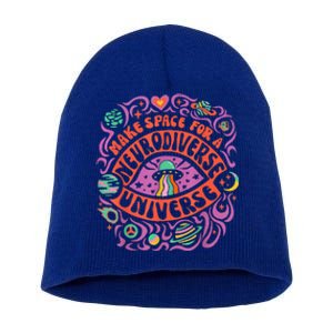 Neurodiverse Universe Neurodiversity Adhd Autism Awareness Short Acrylic Beanie