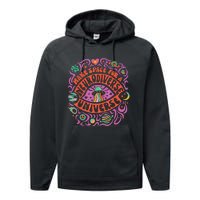 Neurodiverse Universe Neurodiversity Adhd Autism Awareness Performance Fleece Hoodie