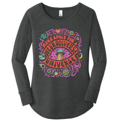 Neurodiverse Universe Neurodiversity Adhd Autism Awareness Women's Perfect Tri Tunic Long Sleeve Shirt