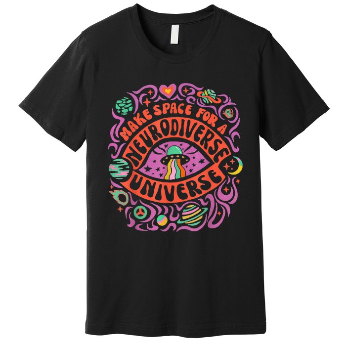 Neurodiverse Universe Neurodiversity Adhd Autism Awareness Premium T-Shirt